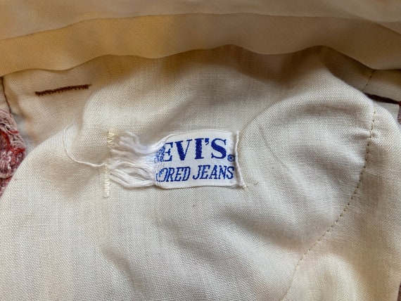Vintage 70s LEvis Pink Striped Cutoff Shorts 30 w… - image 5