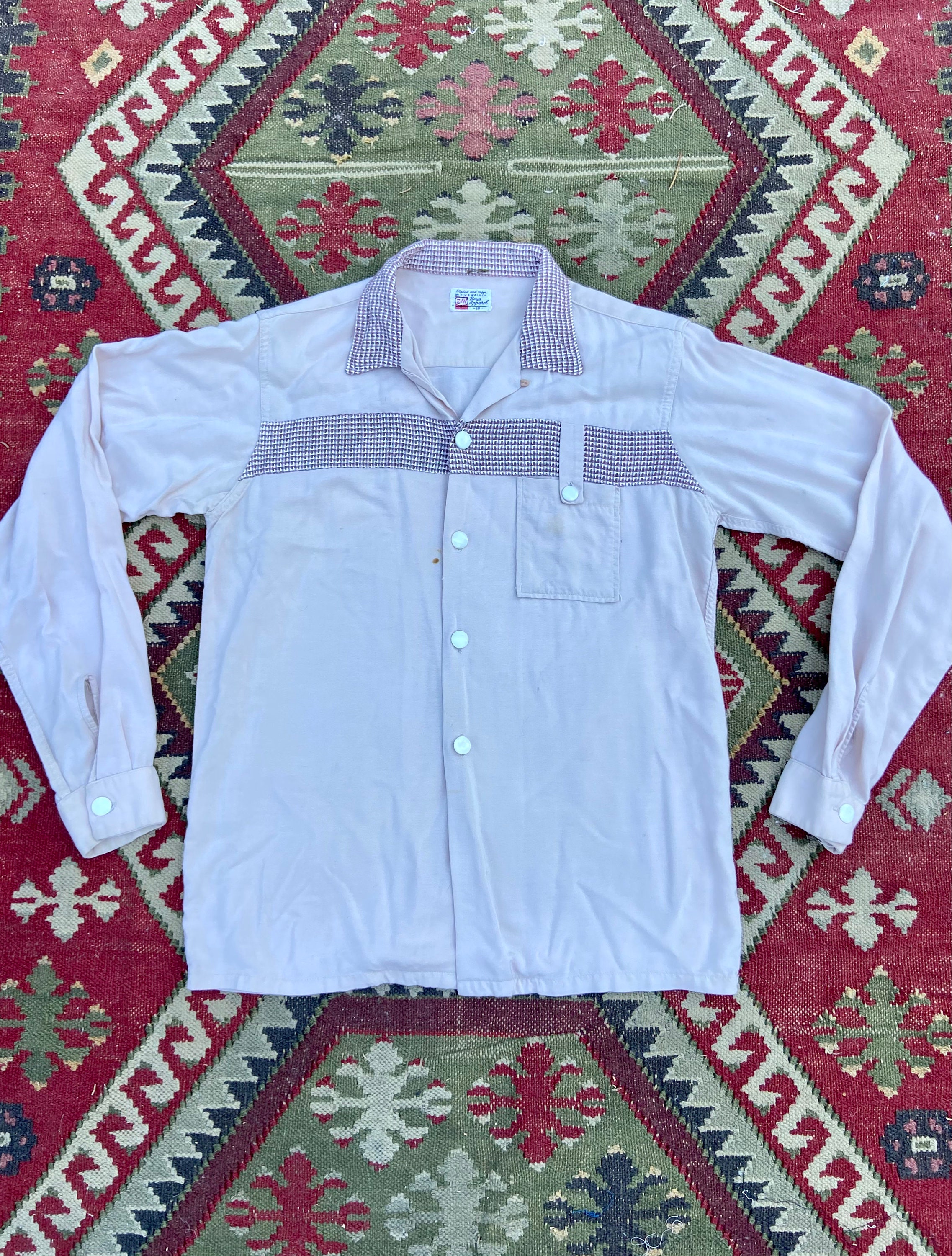 Vintage Rayon Shirt 1950s - Etsy Vintage Rayon Shirt 1950s - Etsy