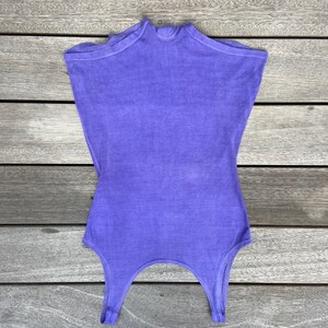 Antique 20s 30s purple cotton faded swimsuit one piece bathing suit image 2