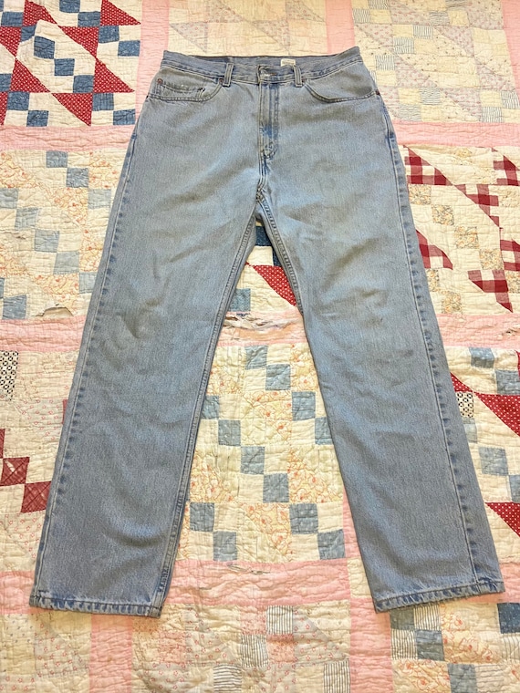 Vintage 80s Levis 505 Light Wash Denim Jeans 32 w… - image 1