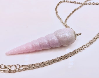 Swirl Slip Lead Necklace Silver-Pale Pink