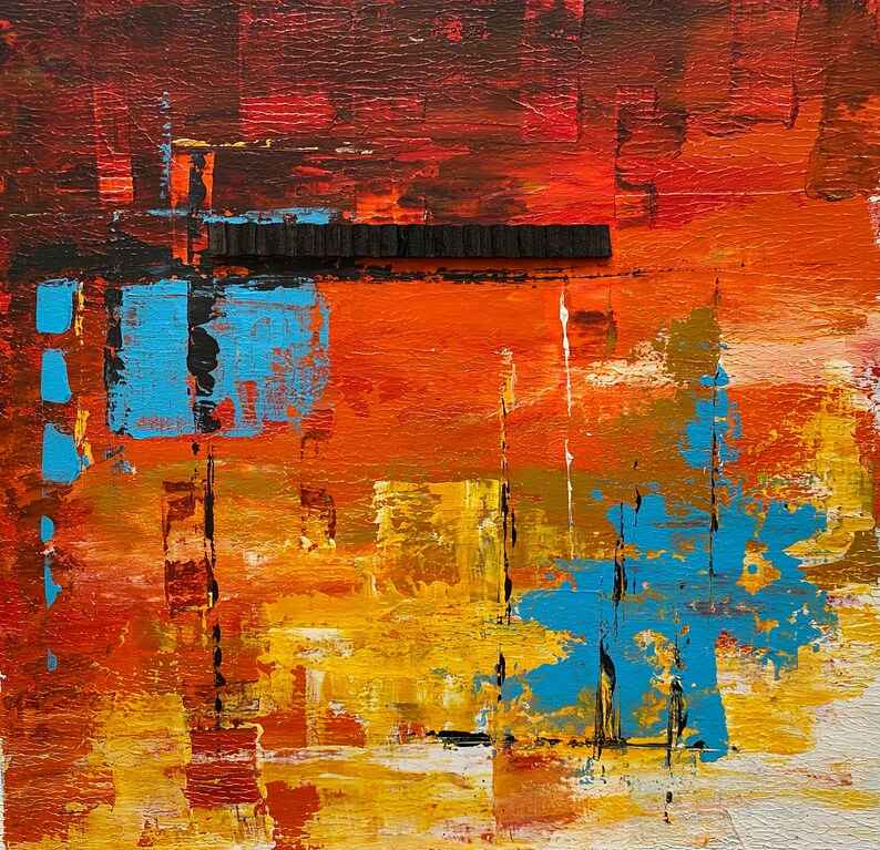 Original Abstract Artwork Bold Textured Acrylic Painting on Etsy