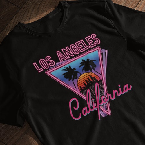 Los Angeles LA Palm Tree Logo Black T-Shirt 