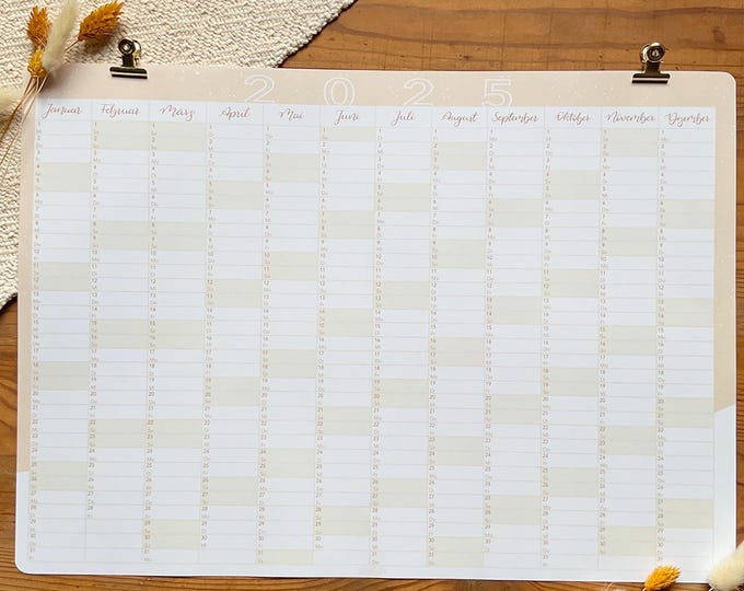 AEYAKA Jahresplaner 2025 Wandkalender Groß A1 Planer Jahreskalender Plakatkalender Wandplaner 57 Cm X 87cm Deutsch Mit Ferienubersicht Kalenderwochen Gefalzt Kalender