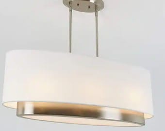 Artika Andalee Oval Contemporary Chandelier - Brushed Nickel (model ANOV-RN)