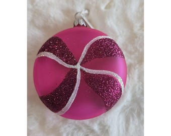 Adorno de molinillo con remolino de caramelo de menta rosa de Dept 56