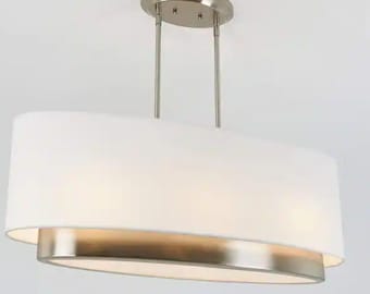 Artika Andalee Oval Contemporary Chandelier - Brushed Nickel (model ANOV-RN)
