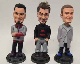 Muñecos coleccionables de NSYNC BEST BUY de 2001 con cabeza oscilante de 20 cm / Justin, Chris y Joey