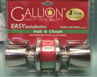 Satin Nickel Hall and Closet Doorknob / Interior non-locking / 221-5417