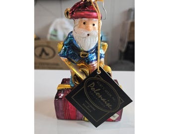Adorno navideño de cristal Polonaise con la imagen de Papá Noel en Nordstrom / Nuevo con etiquetas