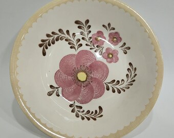Bol grande vintage para servir, de porcelana Royal China Chinette con flores rosas / 30 cm (12") para servir pasta.