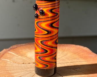 Wig Wag Borosilicate Glass Bead - Handmade