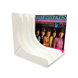 80s platenstandaard wit / plastic standaard singles / vinylstandaard / vintage platenstandaard