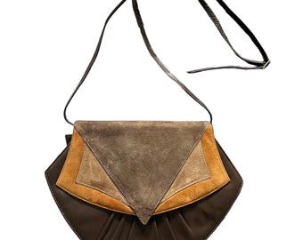 70s Bag Linea Max Leather Brown / vintage shoulder bag Italy / 70s shoulder bag / leather bag brown