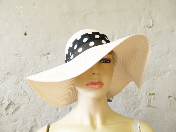 Large sun hat / floppy hat / 80s hat / vintage hea