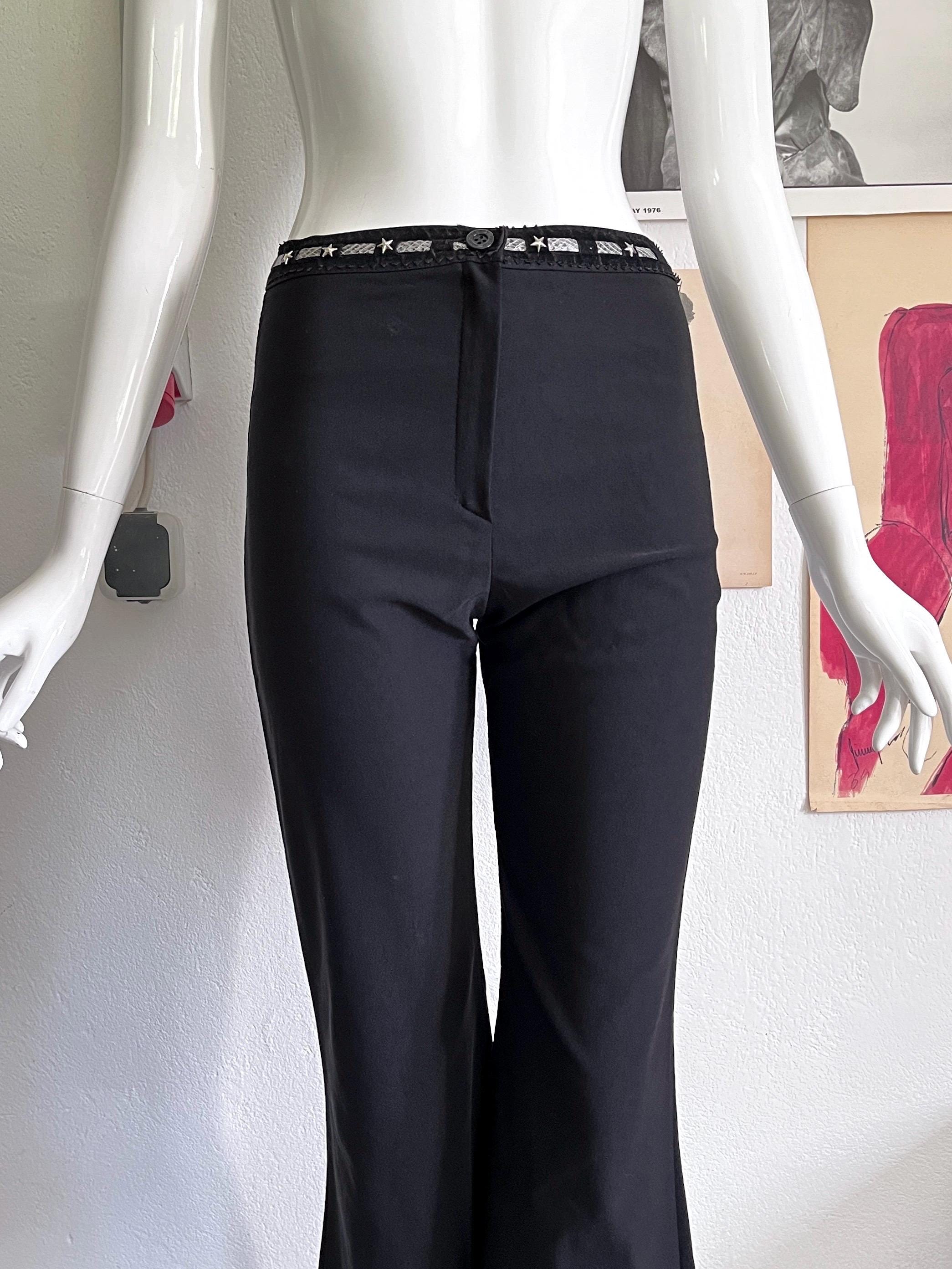 90s Pants Black Viscose / Vintage Flared Pants / Black Pants 90s Pants Black Viscose / Vintage Flared Pants / Black Pants