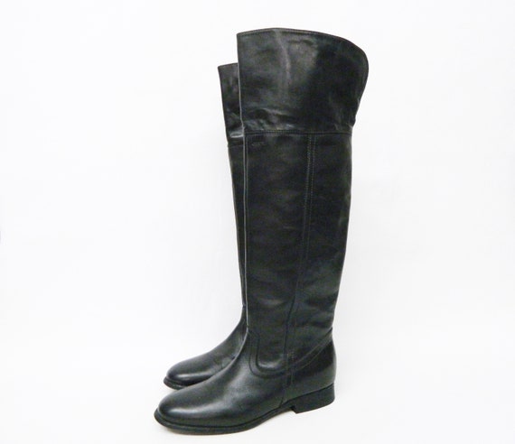 1990s Boots Geox black leather 40 (D) / leather bo
