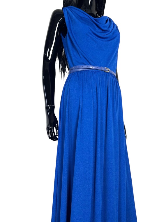 Blue long true vintage dress / evening dress / vi… - image 4