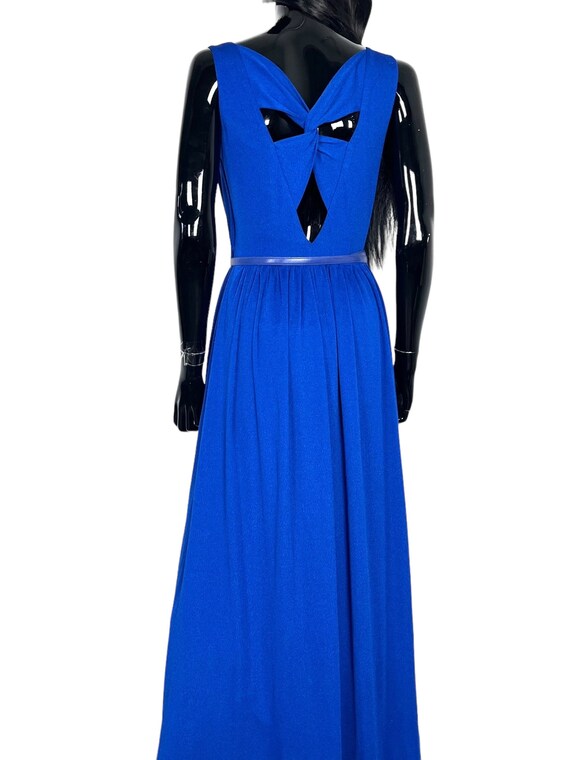 Blue long true vintage dress / evening dress / vi… - image 6