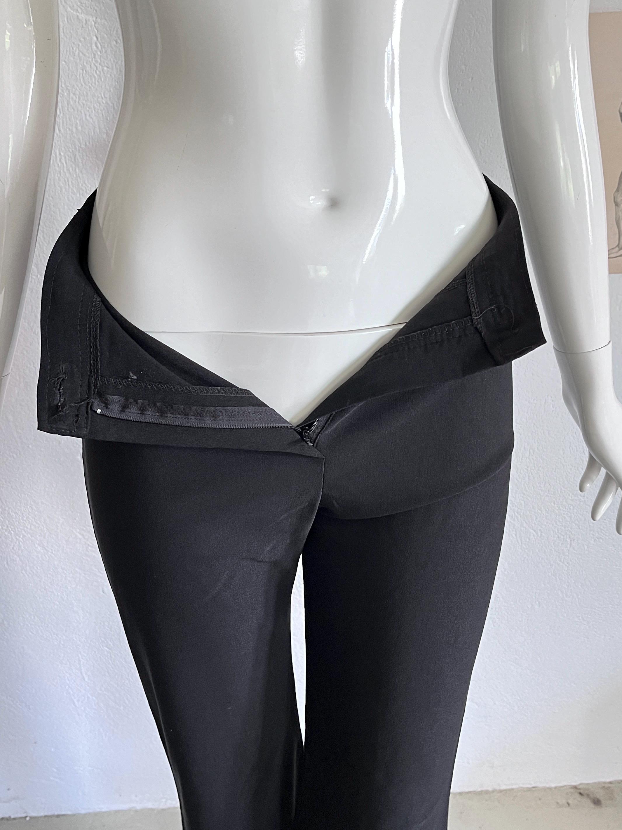 90s Pants Black Viscose / Vintage Flared Pants / Black Pants 90s Pants Black Viscose / Vintage Flared Pants / Black Pants