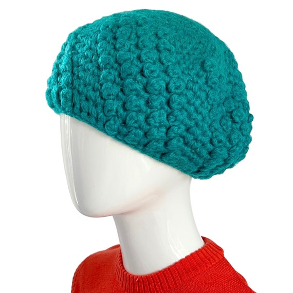 70s Wool Beanie Green Women display picture 1
