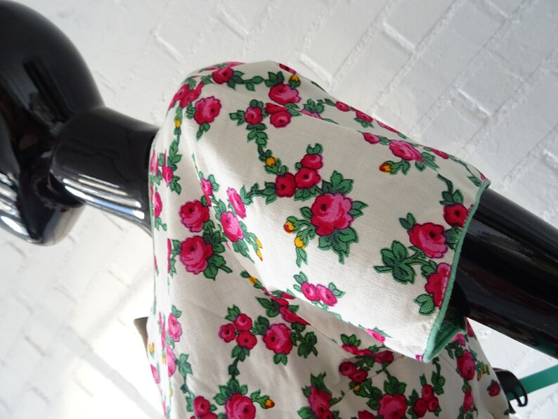 1950s dress rose pattern vintage dress floral dress floral ...