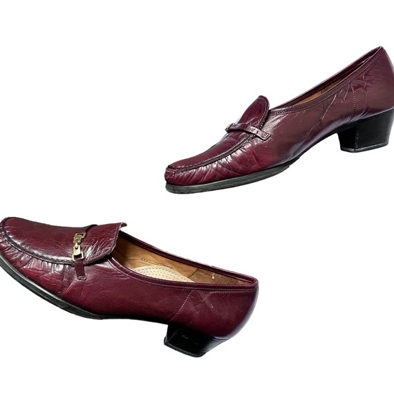 Women's loafers leather vintage Laofer women / 70… - image 1