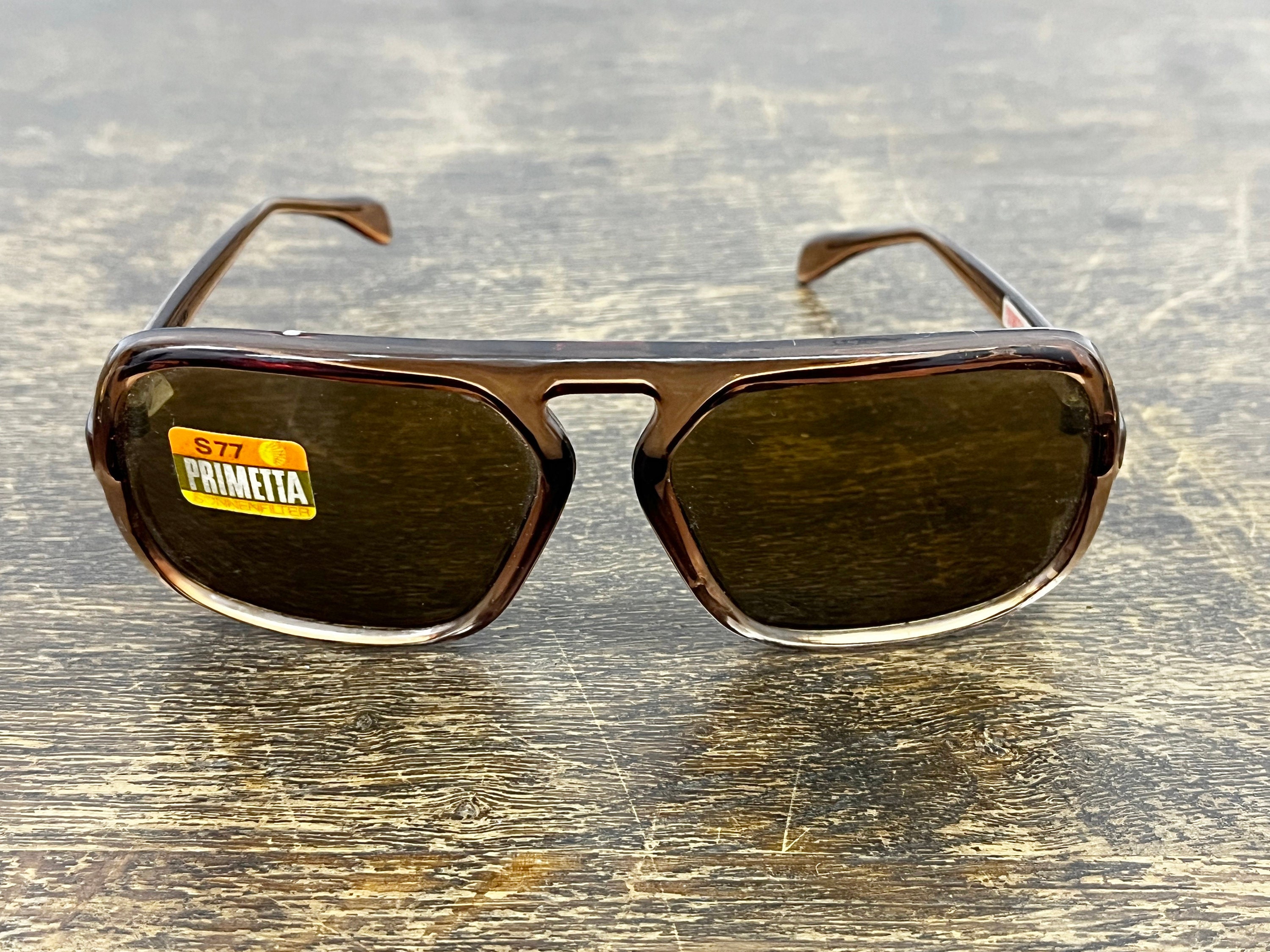 Men\'s Unisex 1970s Etsy Brown / Sunglasses India Primetta Glasses Plastic Sunglasses 122224 Men\'s / / / -