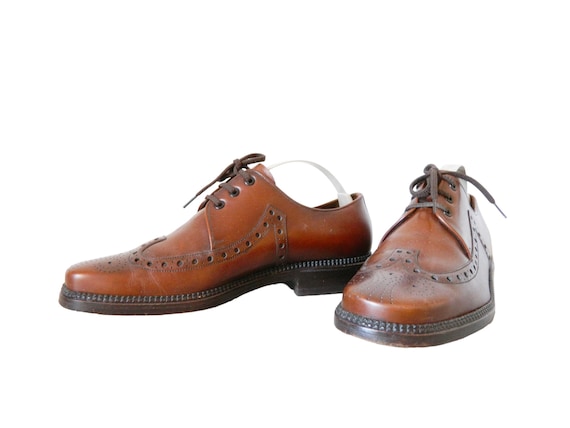 Salamander shoes leather / men's brown leather sh… - image 2