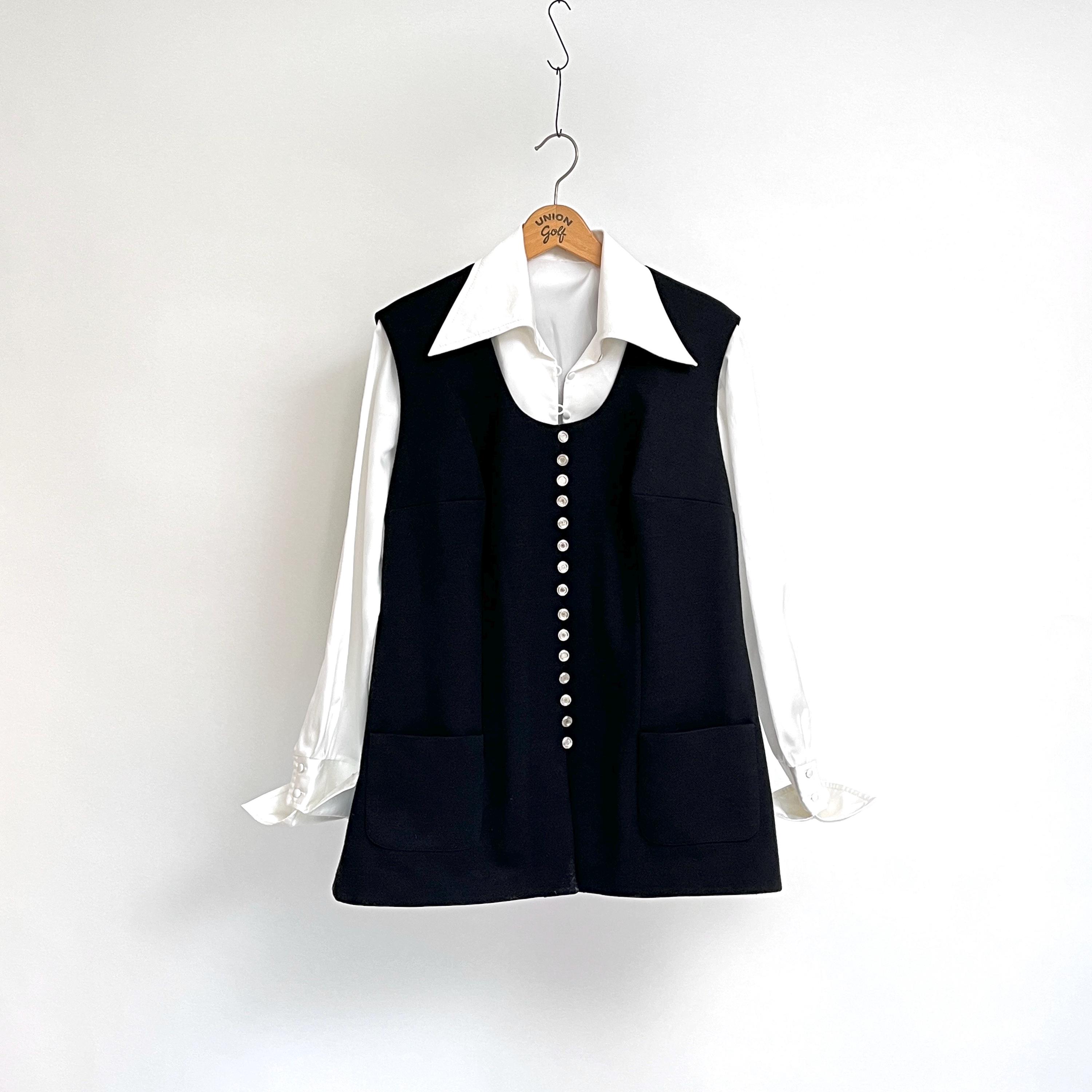 60s Black Vest - Etsy Ireland