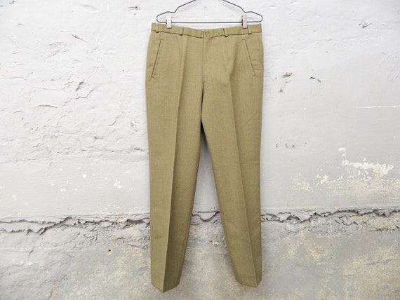 1970s pants mens / vintage pants virgin wool / pan