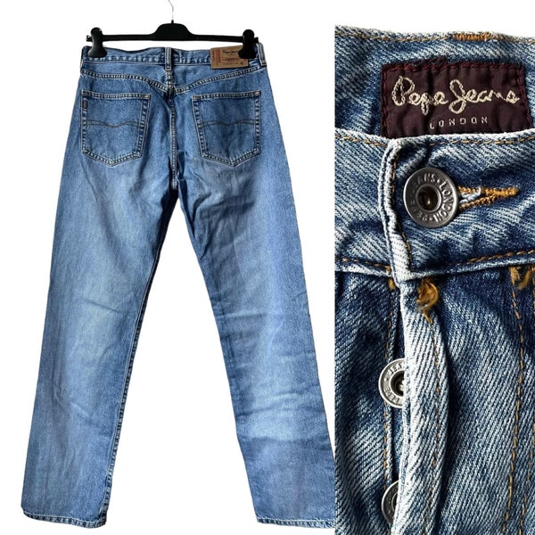 90s jeans Pepe London / vintage jeans blue / men's trousers cotton / cult / 1990s / men's jeans