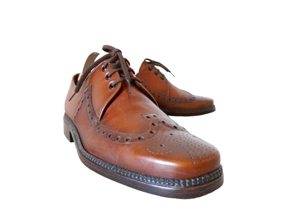 Salamander shoes leather / men's brown leather sh… - image 5