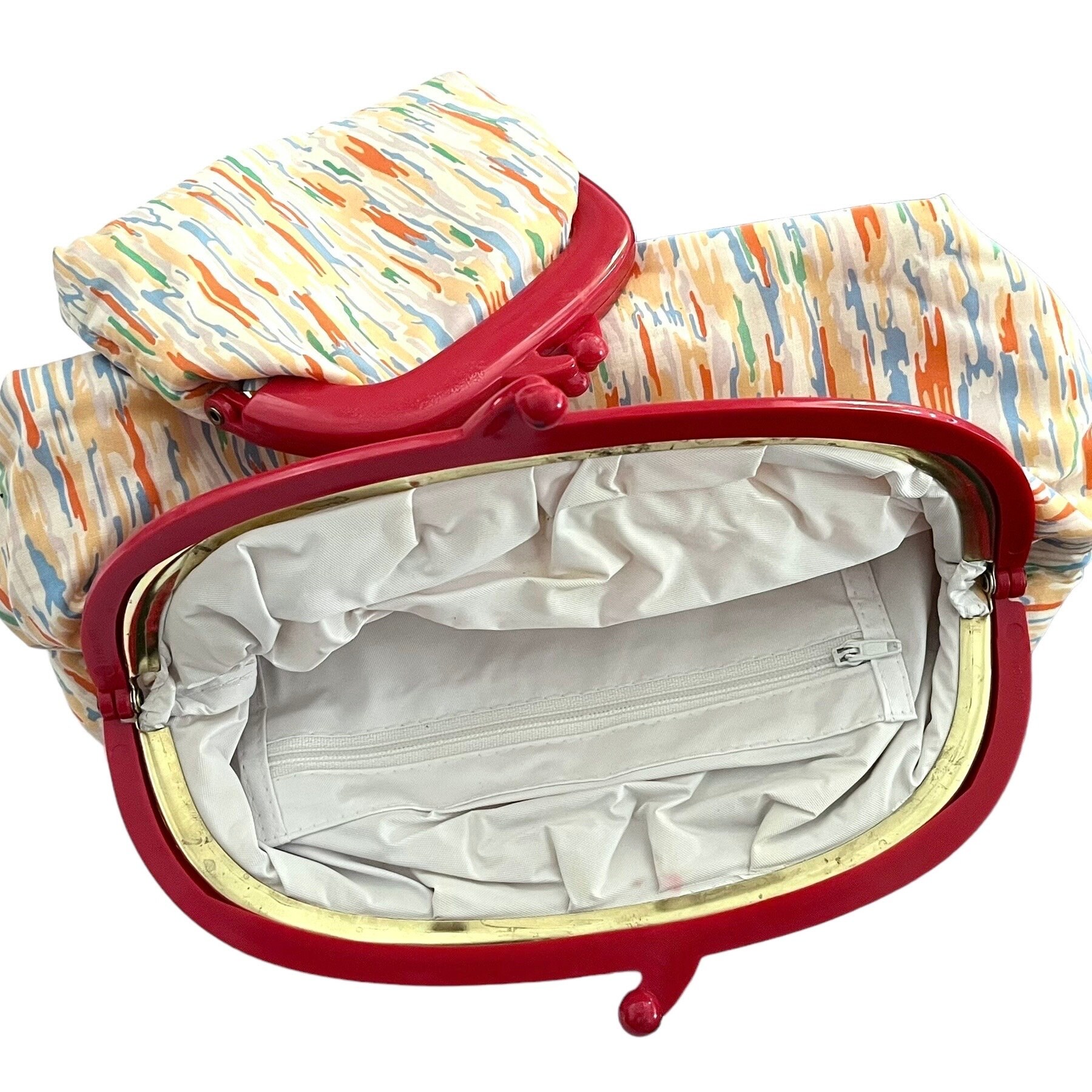 Trousse De Toilette Vintage Années 70 - Décor Sympa - Bon état D'usage