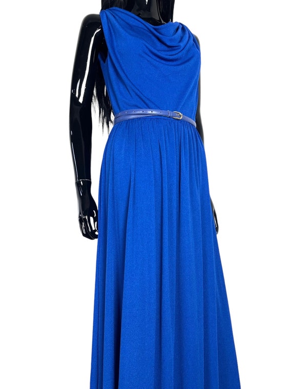 Blue long true vintage dress / evening dress / vi… - image 9