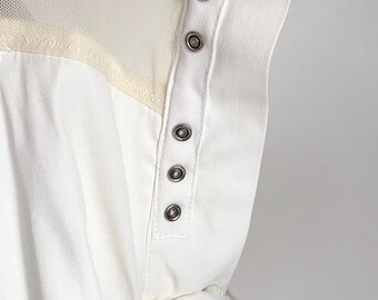 Pantalon Large Blanc Vintage Marithé Et François Girbaud - Taille 34 - Occasion Très Bon état