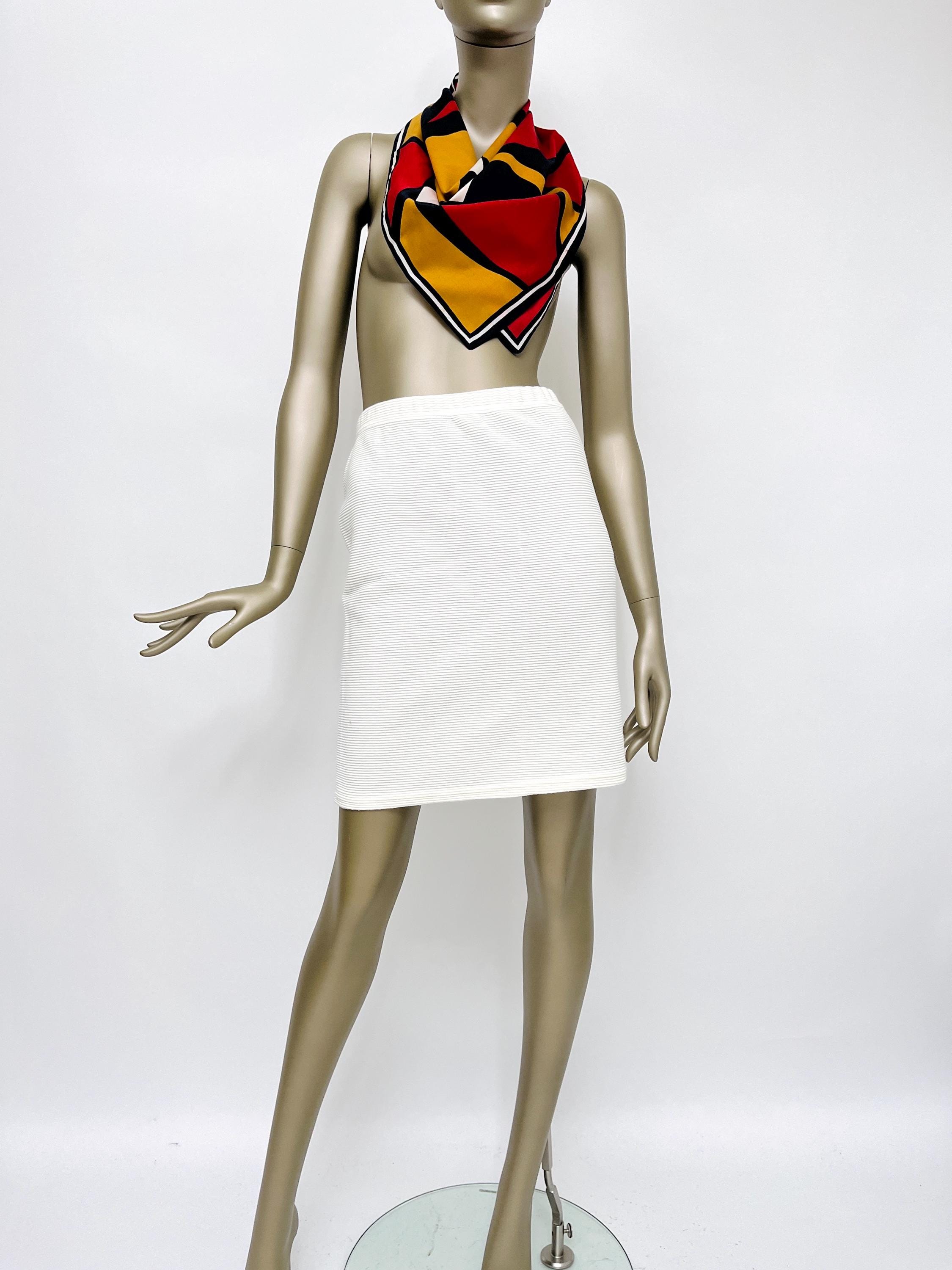 Jupe Boutonnée Vintage Courrèges Années 80 - Taille Haute, Noir, Taille B (38/40), Très Bon état Occasion