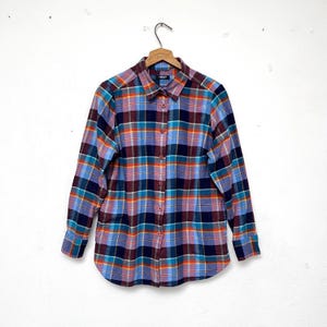 Vintage flanelowa koszula w kratkę Walbusch Germany/koszula męska z kieszeniami/kolorowa koszula flanelowa/koszula z lat 90./koszula rolnika
