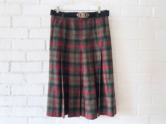 70s Skirt Checkered / Boot Skirt / Checked Skirt / Vintage - Etsy