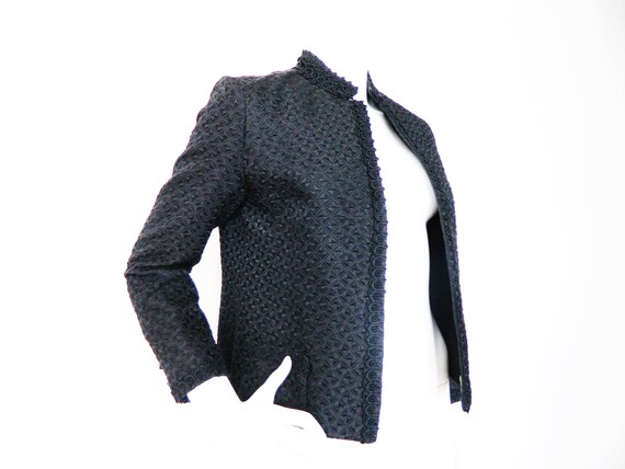 wonderful jacket black / 1950s jacket / 50s coat /