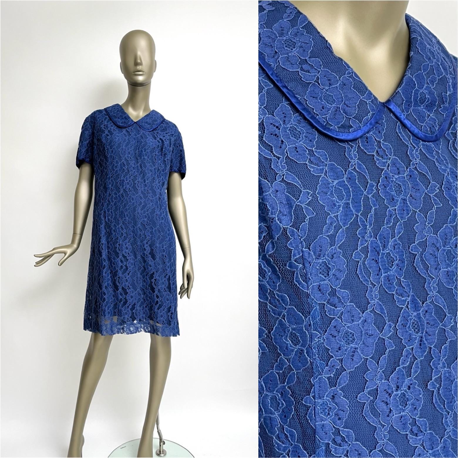 Damenkleid 50er-Jahre-Stil Gepunktet – A-Linie, Neckholder, Mit Gürtel, Für Cocktail-Party & Retro-Events