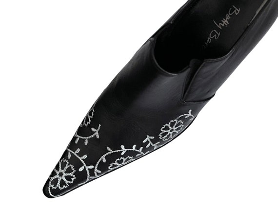 Vintage pumps Betty Barclay black leather pointed… - image 3