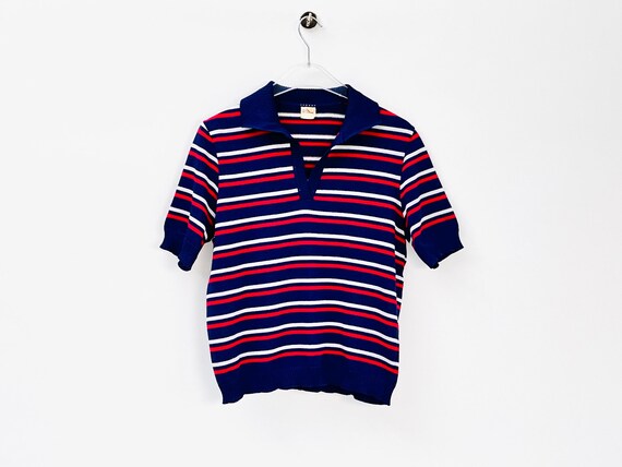 New Look - Pull décontracté rayé en maille à côtes anglaises - Bleu