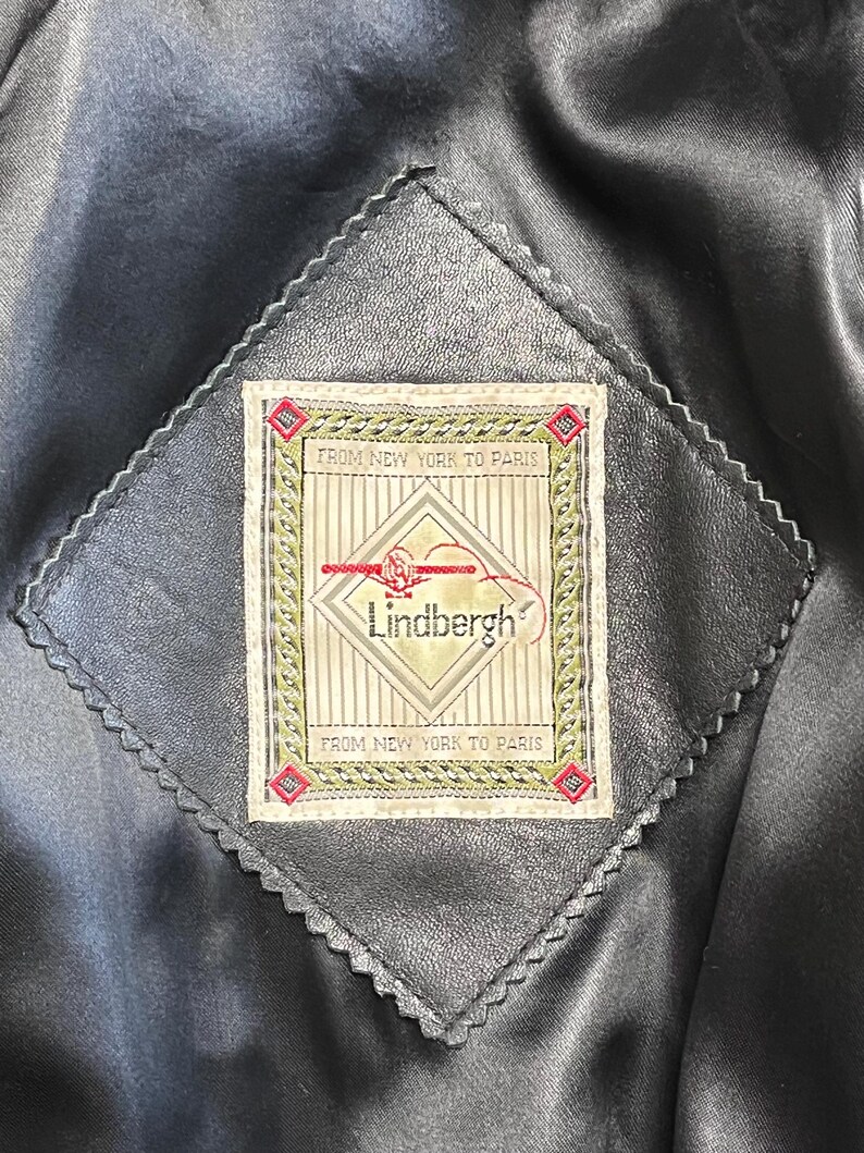 Vintage 90s Leather Jacket Black S, / Biker Jacket in Leather Lindbergh / Women's Smooth Leather Jacket image 10