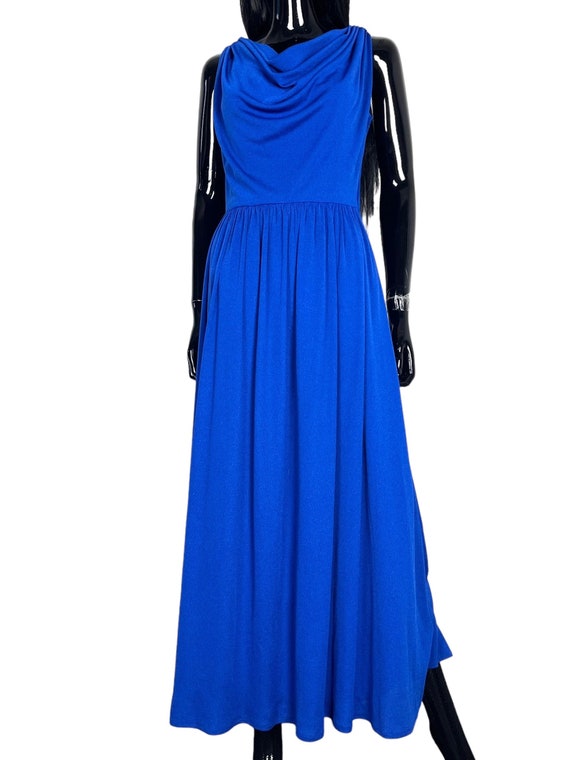 Blue long true vintage dress / evening dress / vi… - image 5