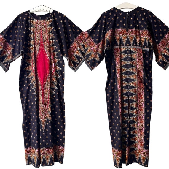 70s dress India / vintage dress / dress wide slee… - image 1