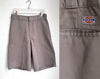 90s Shorts grau Dickes USA / Herren-Shorts XS S / Bermuda Hellgrau / Hose kurz Männer / Sommer-Hose Mann Baumwolle