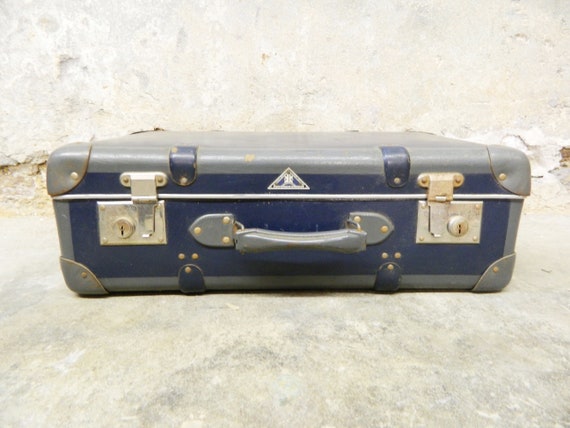 blue vintage suitcase