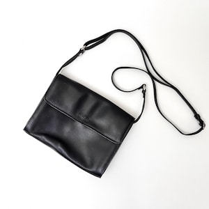 ヴィンテージ ショルダーバッグ レザー ブラック/ヴィンテージバッグ/ショルダーバッグ/レザーバッグ 90s