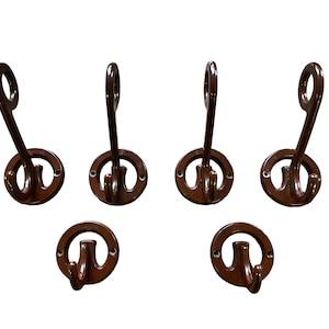 70s coat hook brown / vintage coat hook / coat hook / hallway / hook set metal